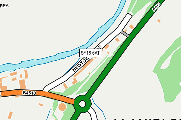 SY18 6AT map - OS OpenMap – Local (Ordnance Survey)