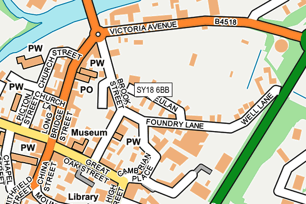 SY18 6BB map - OS OpenMap – Local (Ordnance Survey)