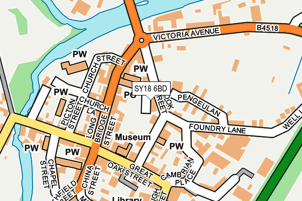 SY18 6BD map - OS OpenMap – Local (Ordnance Survey)