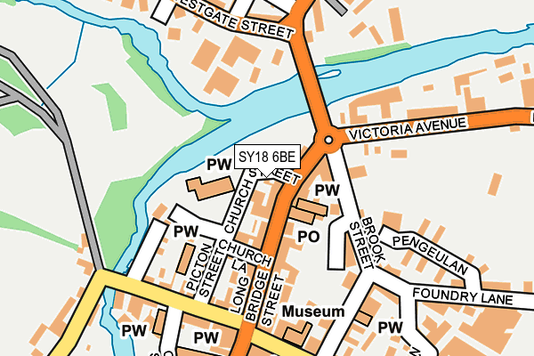 SY18 6BE map - OS OpenMap – Local (Ordnance Survey)
