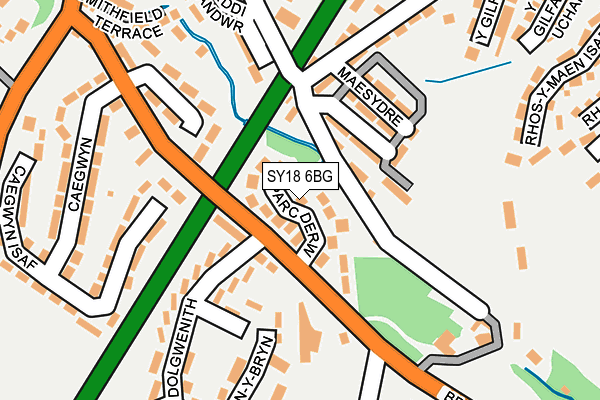 SY18 6BG map - OS OpenMap – Local (Ordnance Survey)