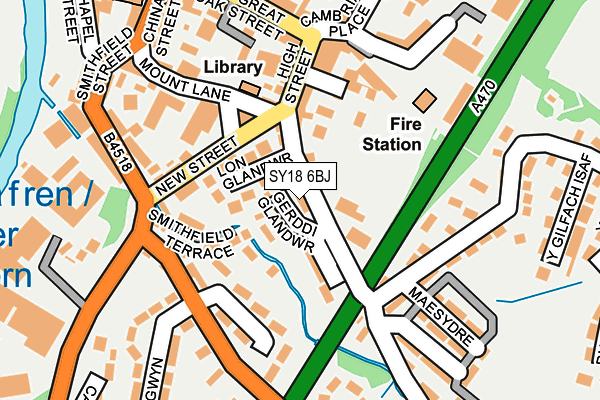 SY18 6BJ map - OS OpenMap – Local (Ordnance Survey)