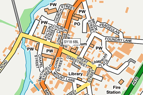 SY18 6BL map - OS OpenMap – Local (Ordnance Survey)