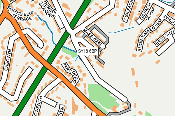 SY18 6BP map - OS OpenMap – Local (Ordnance Survey)