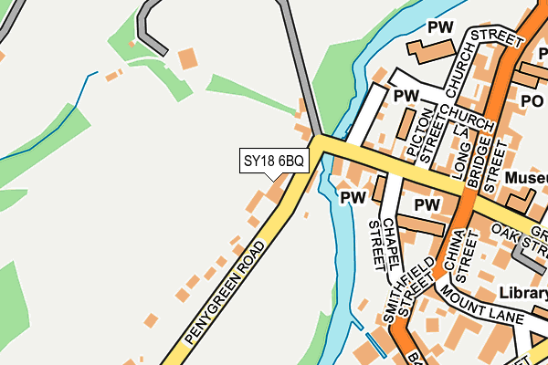 SY18 6BQ map - OS OpenMap – Local (Ordnance Survey)