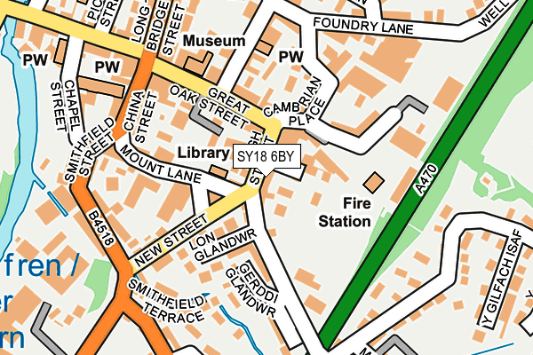 SY18 6BY map - OS OpenMap – Local (Ordnance Survey)