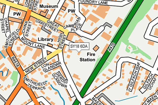 SY18 6DA map - OS OpenMap – Local (Ordnance Survey)