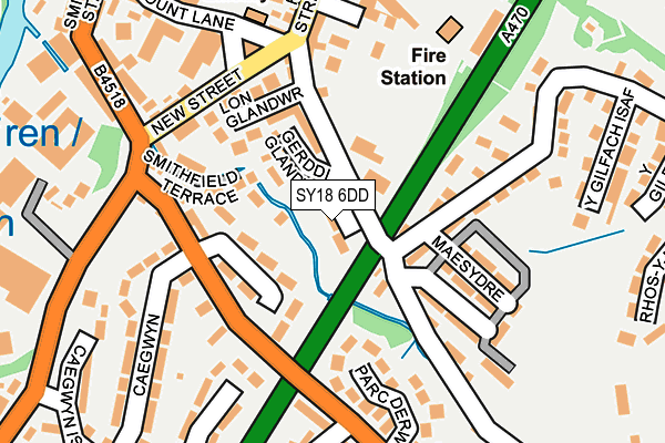 SY18 6DD map - OS OpenMap – Local (Ordnance Survey)