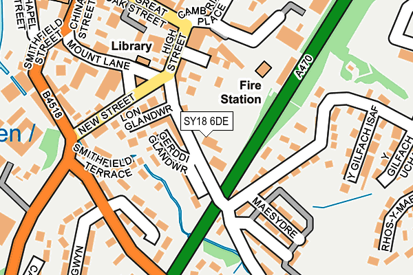 SY18 6DE map - OS OpenMap – Local (Ordnance Survey)