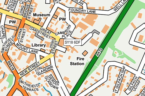 SY18 6DF map - OS OpenMap – Local (Ordnance Survey)