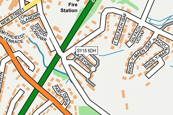 SY18 6DH map - OS OpenMap – Local (Ordnance Survey)