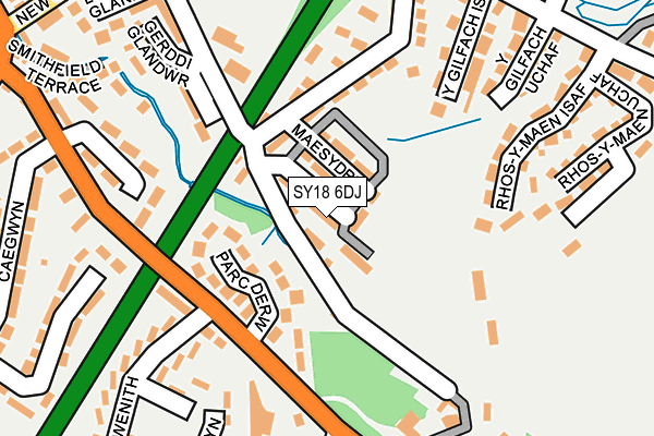 SY18 6DJ map - OS OpenMap – Local (Ordnance Survey)