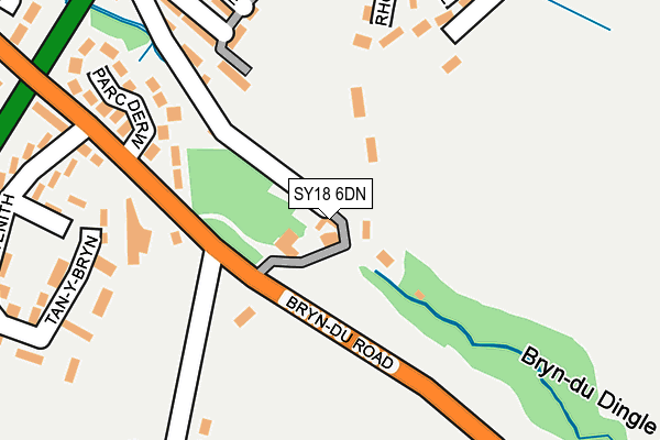 SY18 6DN map - OS OpenMap – Local (Ordnance Survey)