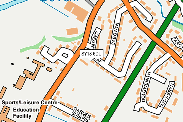 SY18 6DU map - OS OpenMap – Local (Ordnance Survey)