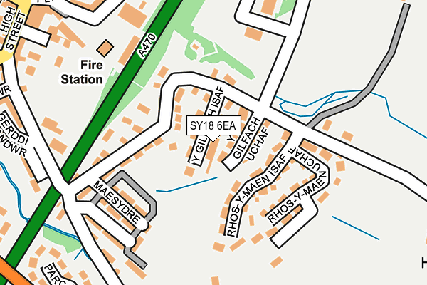 SY18 6EA map - OS OpenMap – Local (Ordnance Survey)