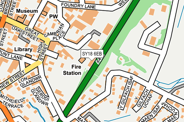 SY18 6EB map - OS OpenMap – Local (Ordnance Survey)