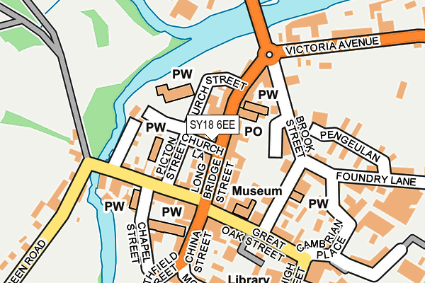 SY18 6EE map - OS OpenMap – Local (Ordnance Survey)