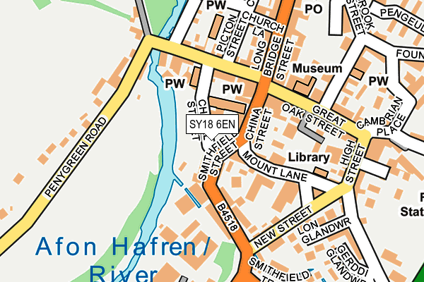 SY18 6EN map - OS OpenMap – Local (Ordnance Survey)