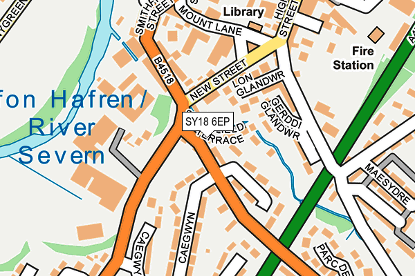 SY18 6EP map - OS OpenMap – Local (Ordnance Survey)