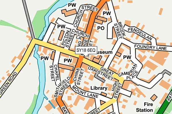 SY18 6EQ map - OS OpenMap – Local (Ordnance Survey)