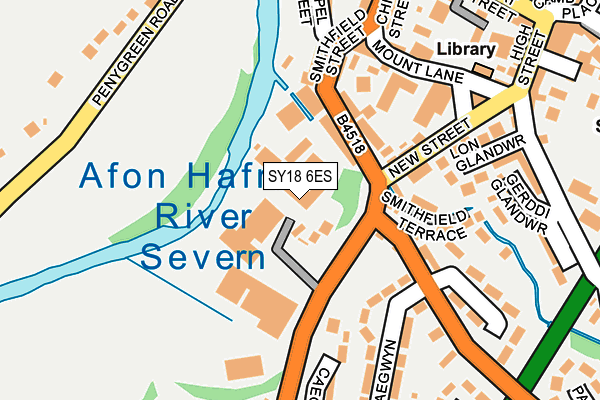 SY18 6ES map - OS OpenMap – Local (Ordnance Survey)