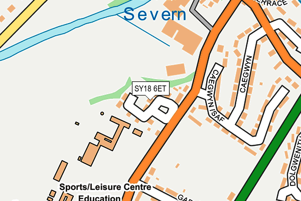 SY18 6ET map - OS OpenMap – Local (Ordnance Survey)