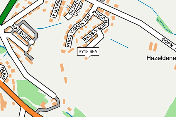 SY18 6FA map - OS OpenMap – Local (Ordnance Survey)