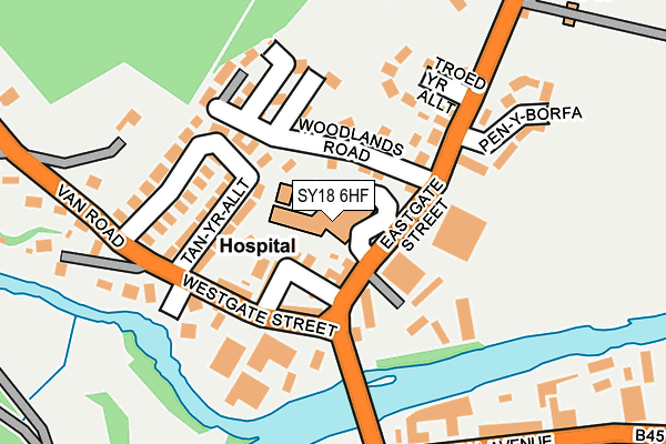 SY18 6HF map - OS OpenMap – Local (Ordnance Survey)