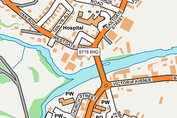 SY18 6HG map - OS OpenMap – Local (Ordnance Survey)