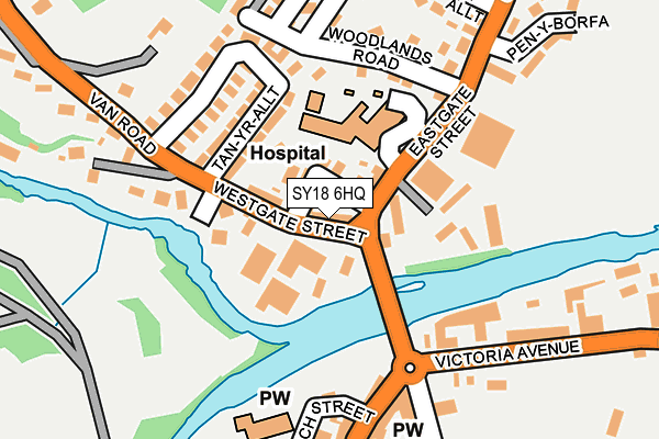 SY18 6HQ map - OS OpenMap – Local (Ordnance Survey)