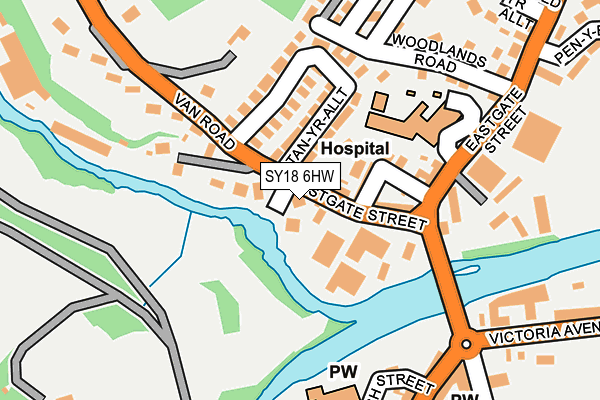 SY18 6HW map - OS OpenMap – Local (Ordnance Survey)