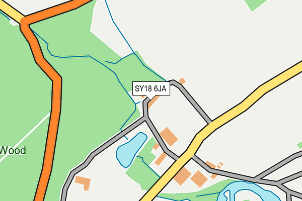 SY18 6JA map - OS OpenMap – Local (Ordnance Survey)