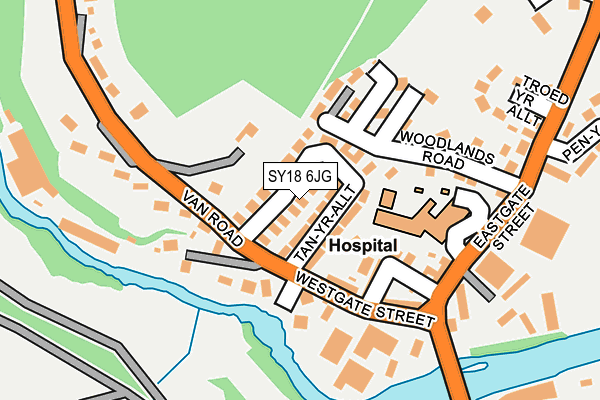 SY18 6JG map - OS OpenMap – Local (Ordnance Survey)