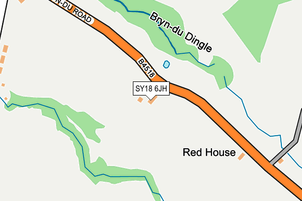 SY18 6JH map - OS OpenMap – Local (Ordnance Survey)