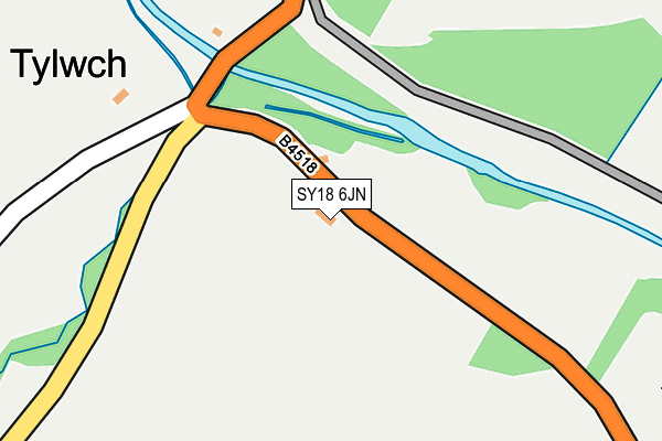 SY18 6JN map - OS OpenMap – Local (Ordnance Survey)