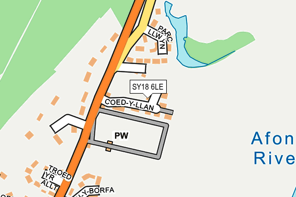 SY18 6LE map - OS OpenMap – Local (Ordnance Survey)