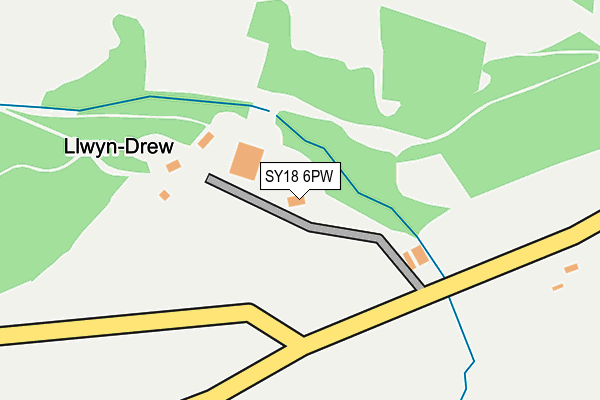 SY18 6PW map - OS OpenMap – Local (Ordnance Survey)