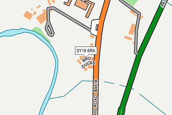 SY18 6RA map - OS OpenMap – Local (Ordnance Survey)