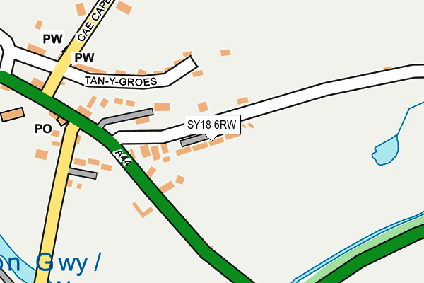 SY18 6RW map - OS OpenMap – Local (Ordnance Survey)