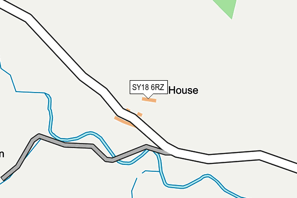 SY18 6RZ map - OS OpenMap – Local (Ordnance Survey)