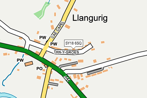 SY18 6SQ map - OS OpenMap – Local (Ordnance Survey)