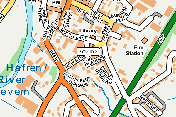 SY18 6YS map - OS OpenMap – Local (Ordnance Survey)