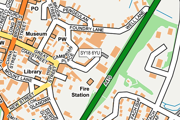 SY18 6YU map - OS OpenMap – Local (Ordnance Survey)