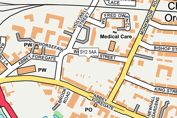 SY2 5AA map - OS OpenMap – Local (Ordnance Survey)