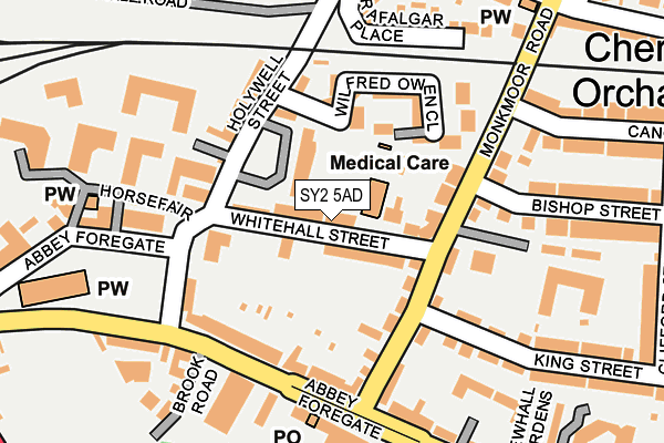 SY2 5AD map - OS OpenMap – Local (Ordnance Survey)