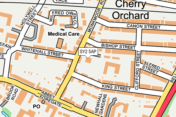 SY2 5AP map - OS OpenMap – Local (Ordnance Survey)