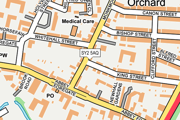 SY2 5AQ map - OS OpenMap – Local (Ordnance Survey)