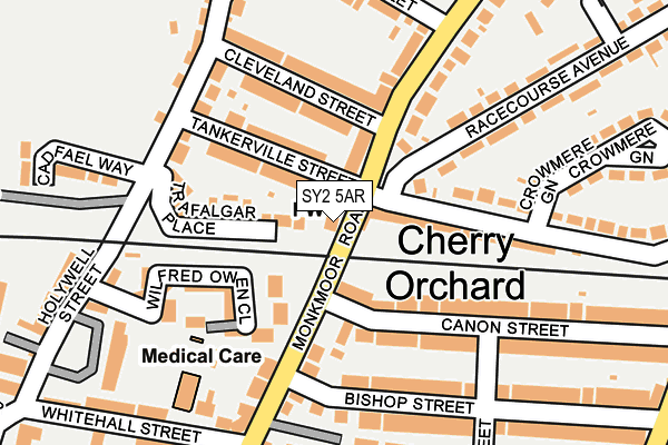 SY2 5AR map - OS OpenMap – Local (Ordnance Survey)