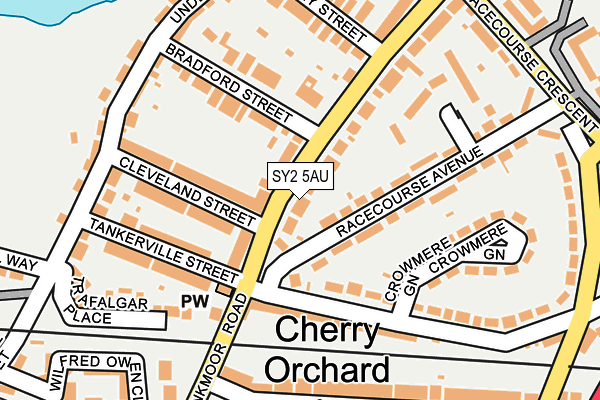SY2 5AU map - OS OpenMap – Local (Ordnance Survey)