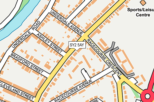 SY2 5AY map - OS OpenMap – Local (Ordnance Survey)